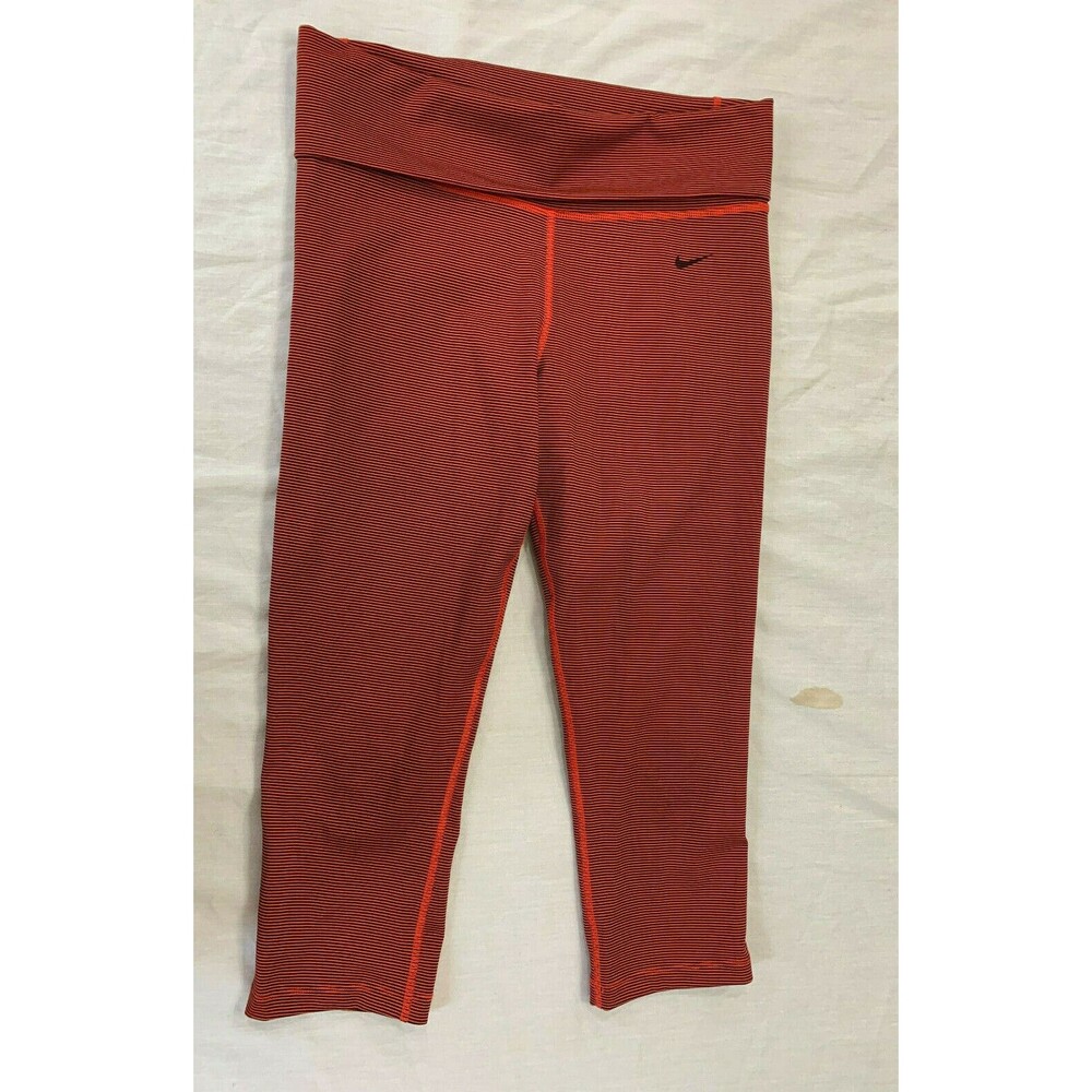 NIKE DRI FIT WOMENS ATHLETIC YOGA CAPRIS PANTS SIZE M